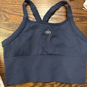 ALO Yoga Navy Blue Tank Top